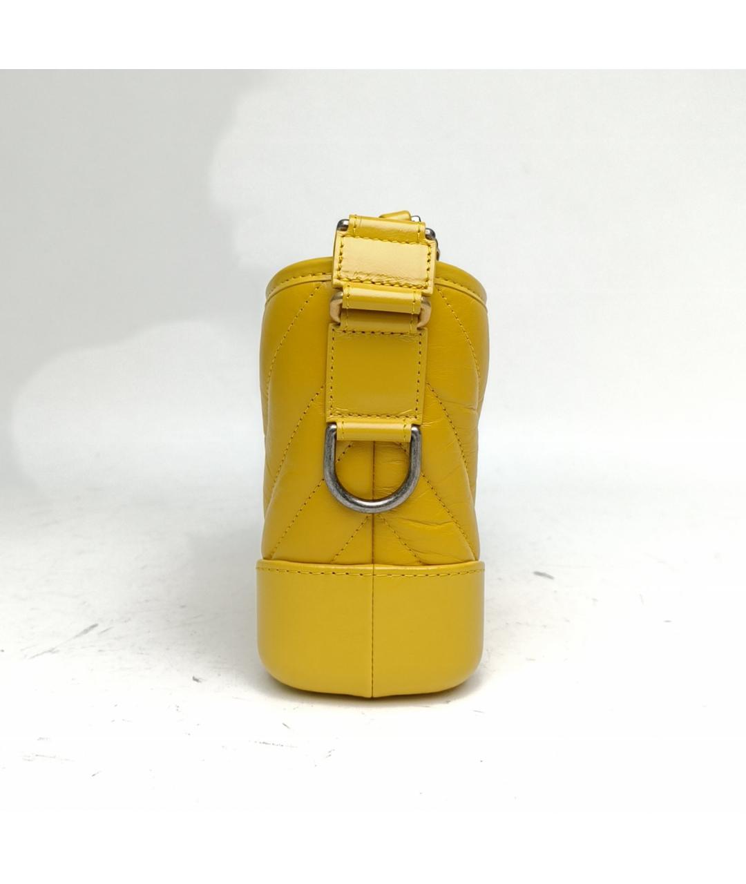 CHANEL Желтая кожаная сумка через плечо, фото 3