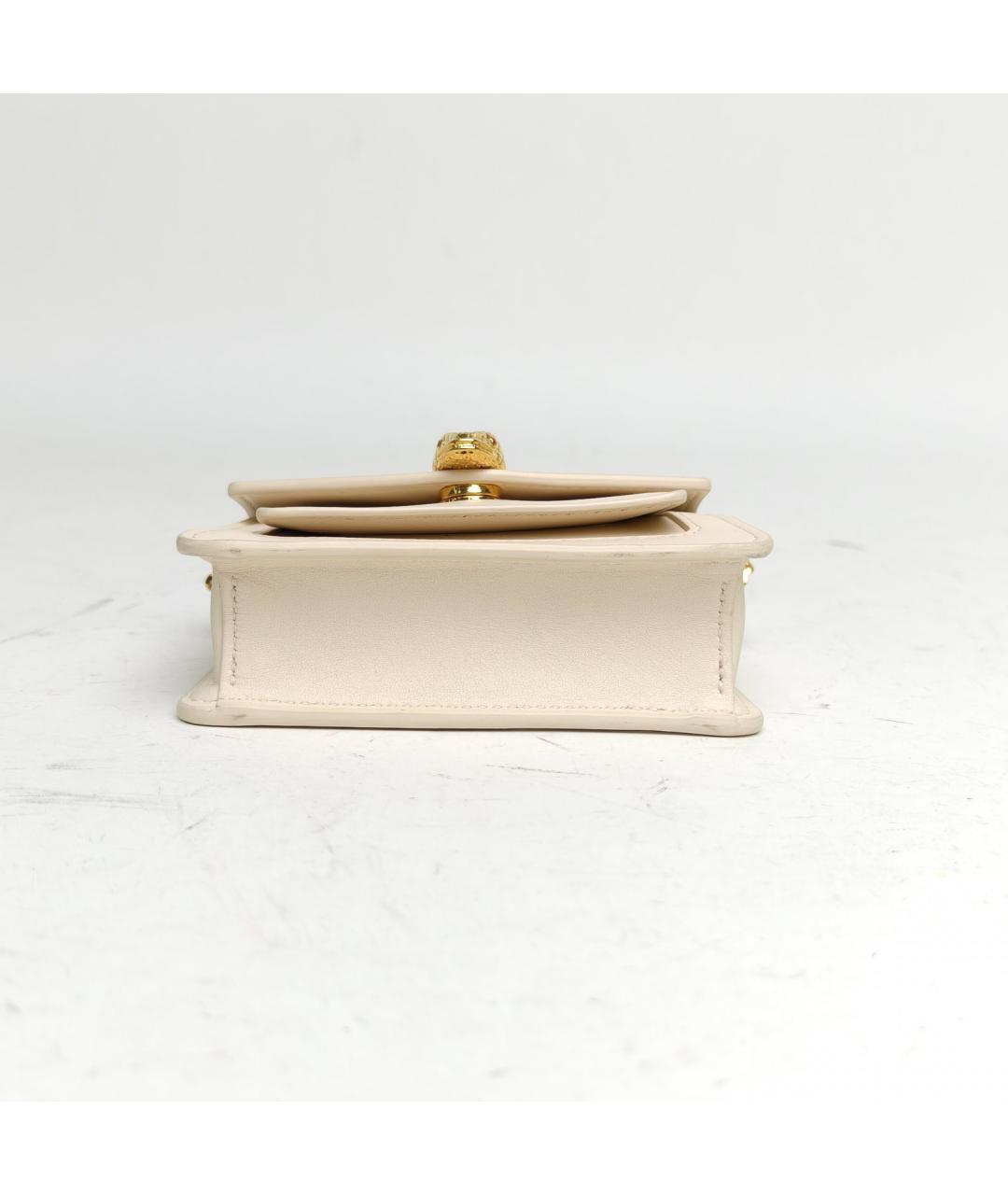 BVLGARI Белая кожаная сумка через плечо, фото 7