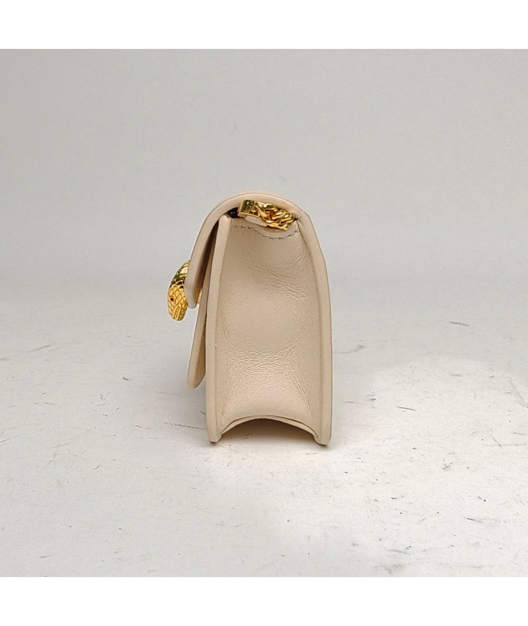 BVLGARI Белая кожаная сумка через плечо, фото 4