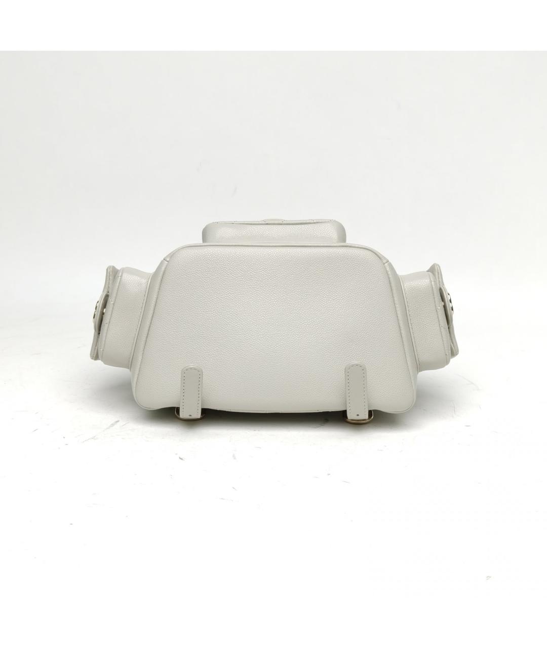 CHANEL Белый кожаный рюкзак, фото 6