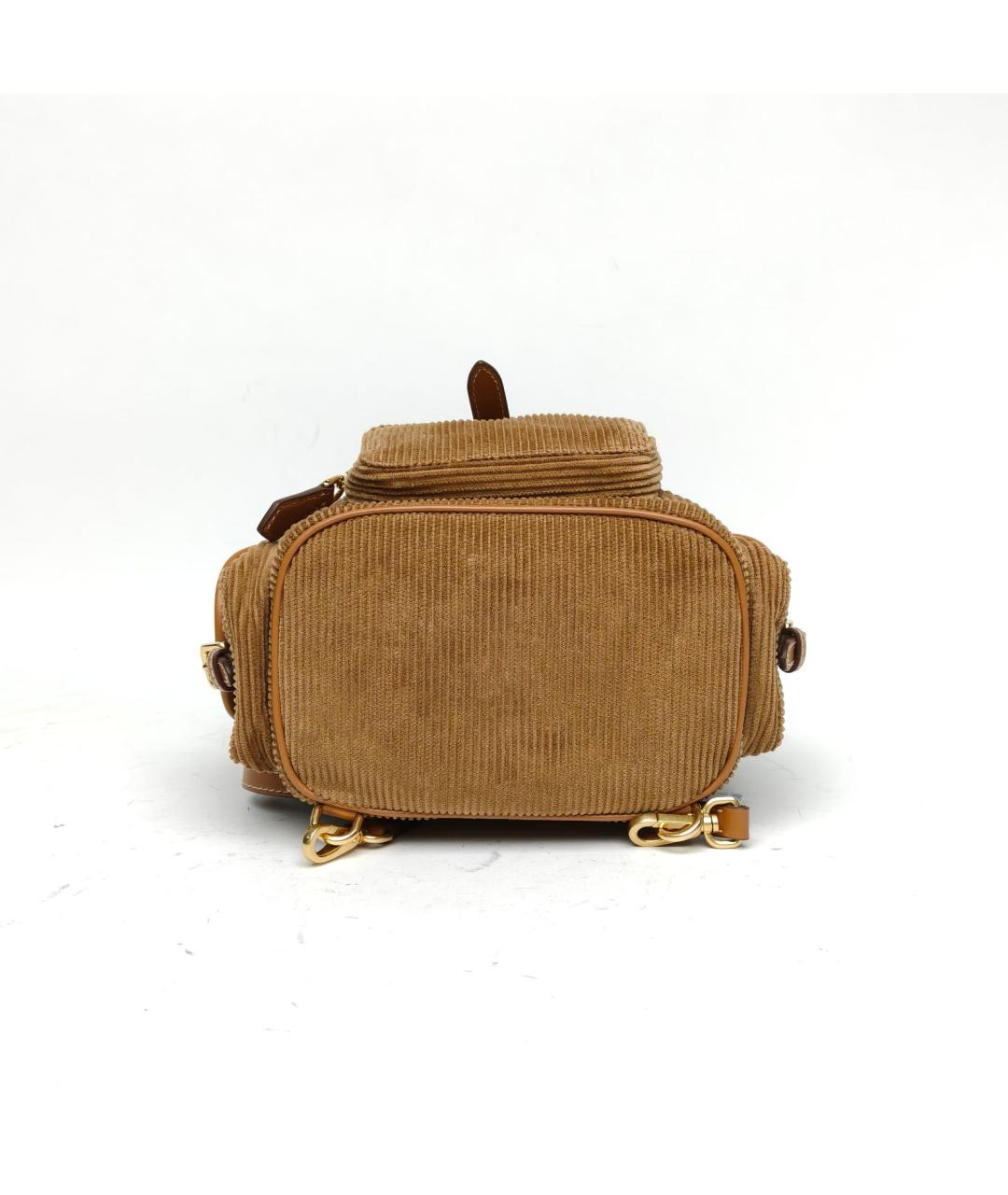 MIU MIU Коричневый замшевый рюкзак, фото 4