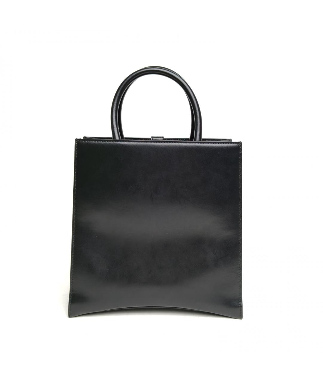 BALENCIAGA Черная кожаная сумка тоут, фото 4