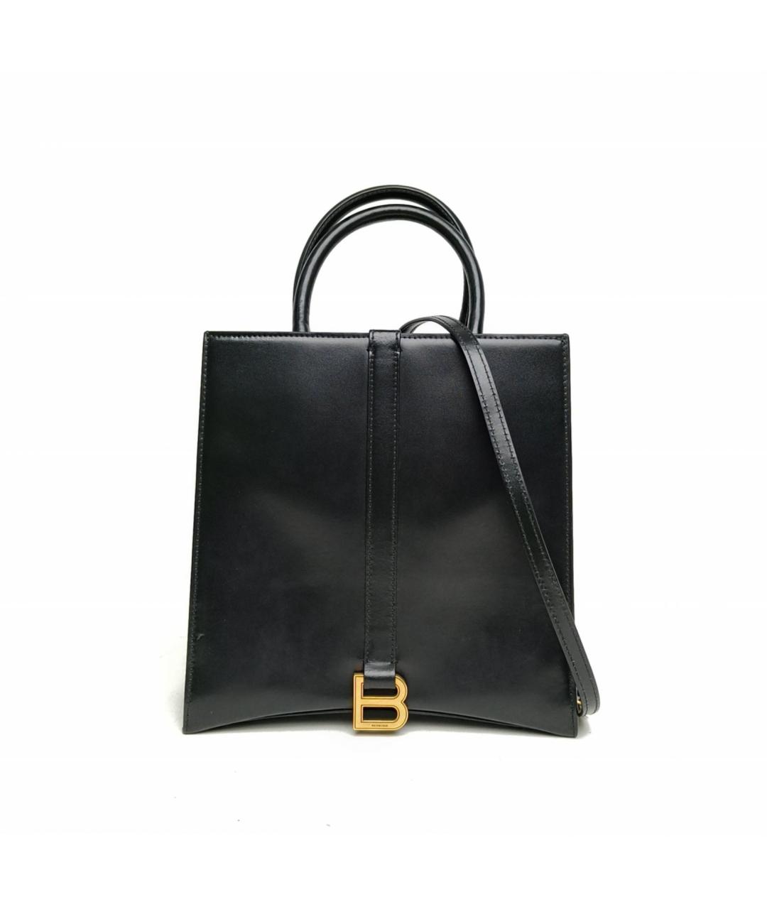 BALENCIAGA Черная кожаная сумка тоут, фото 2