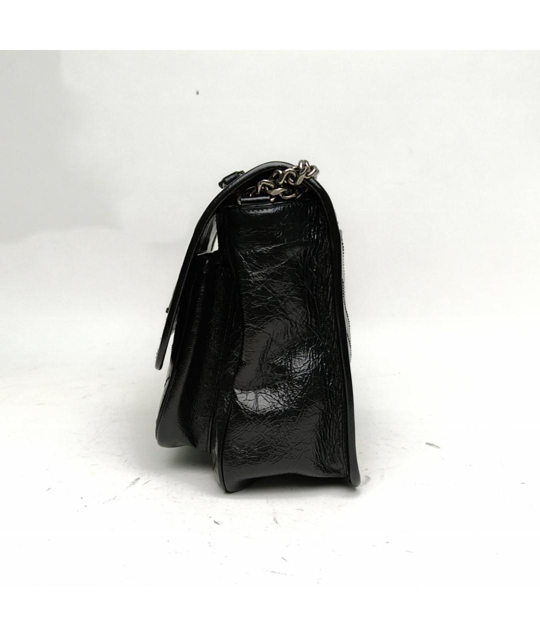 SAINT LAURENT Черная кожаная сумка через плечо, фото 6