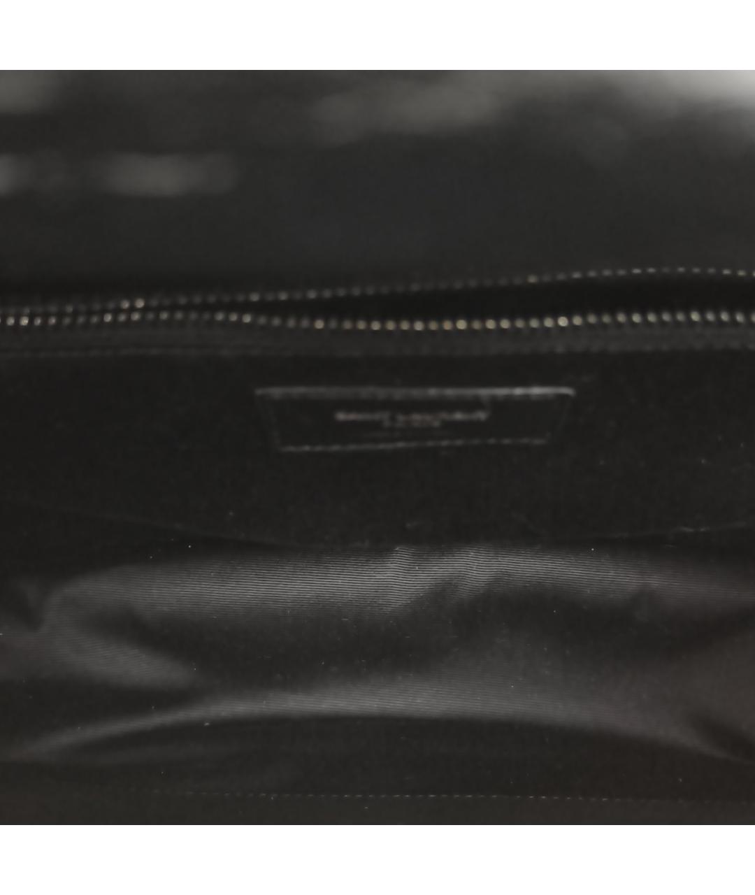 SAINT LAURENT Черная кожаная сумка через плечо, фото 3