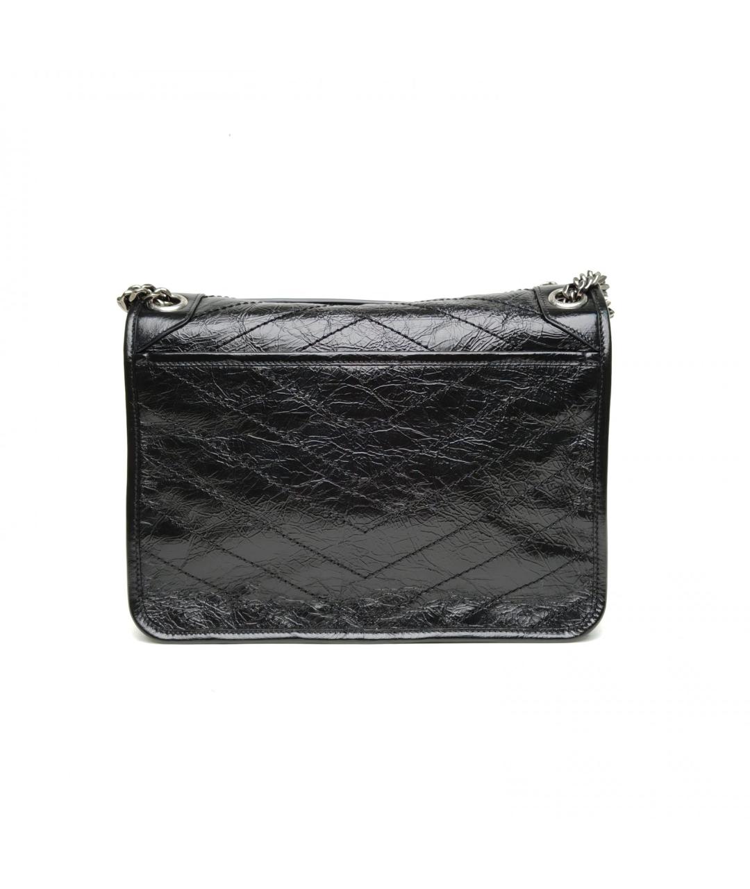 SAINT LAURENT Черная кожаная сумка через плечо, фото 7