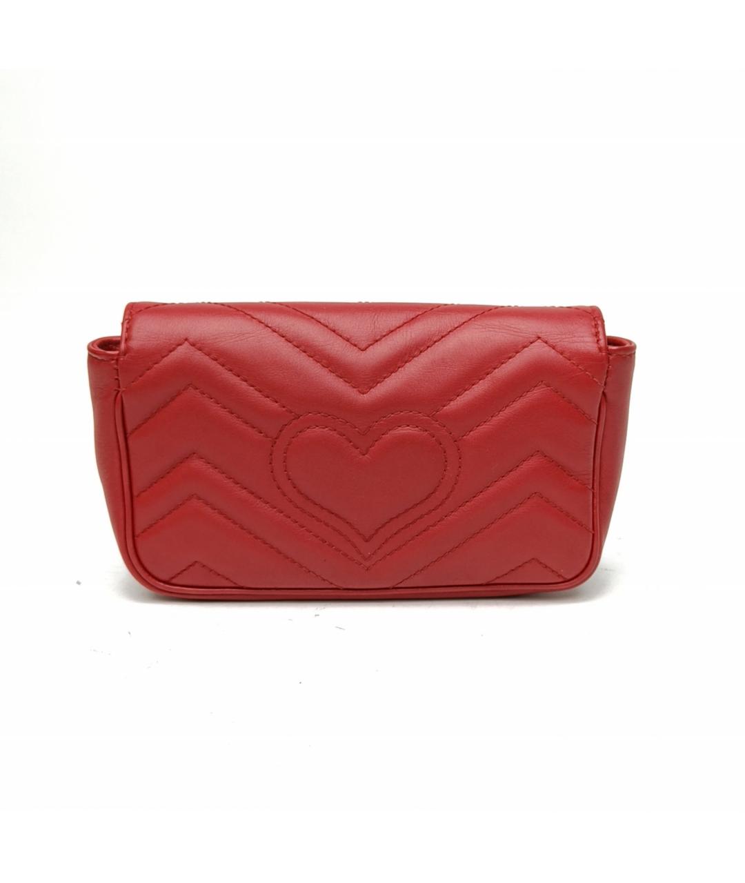 GUCCI Красная кожаная сумка через плечо, фото 4