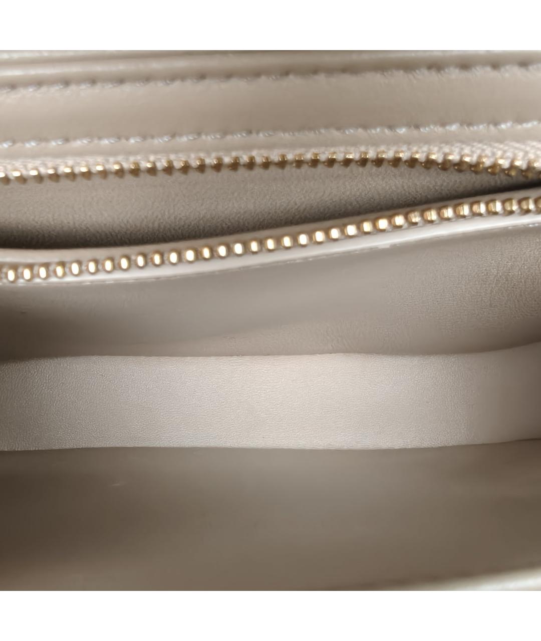CELINE Бежевая кожаная сумка через плечо, фото 7