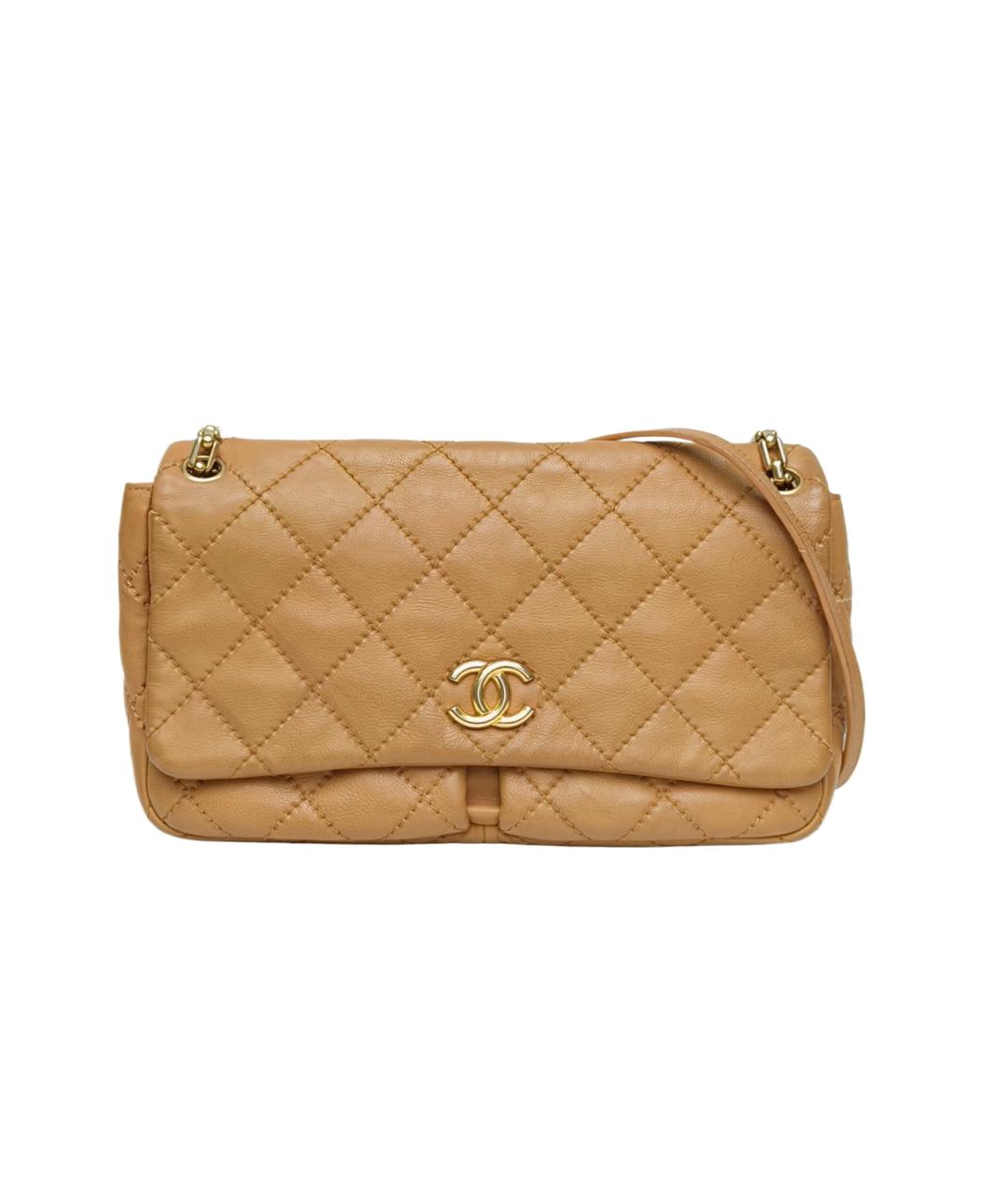 CHANEL Коричневая кожаная сумка через плечо, фото 10