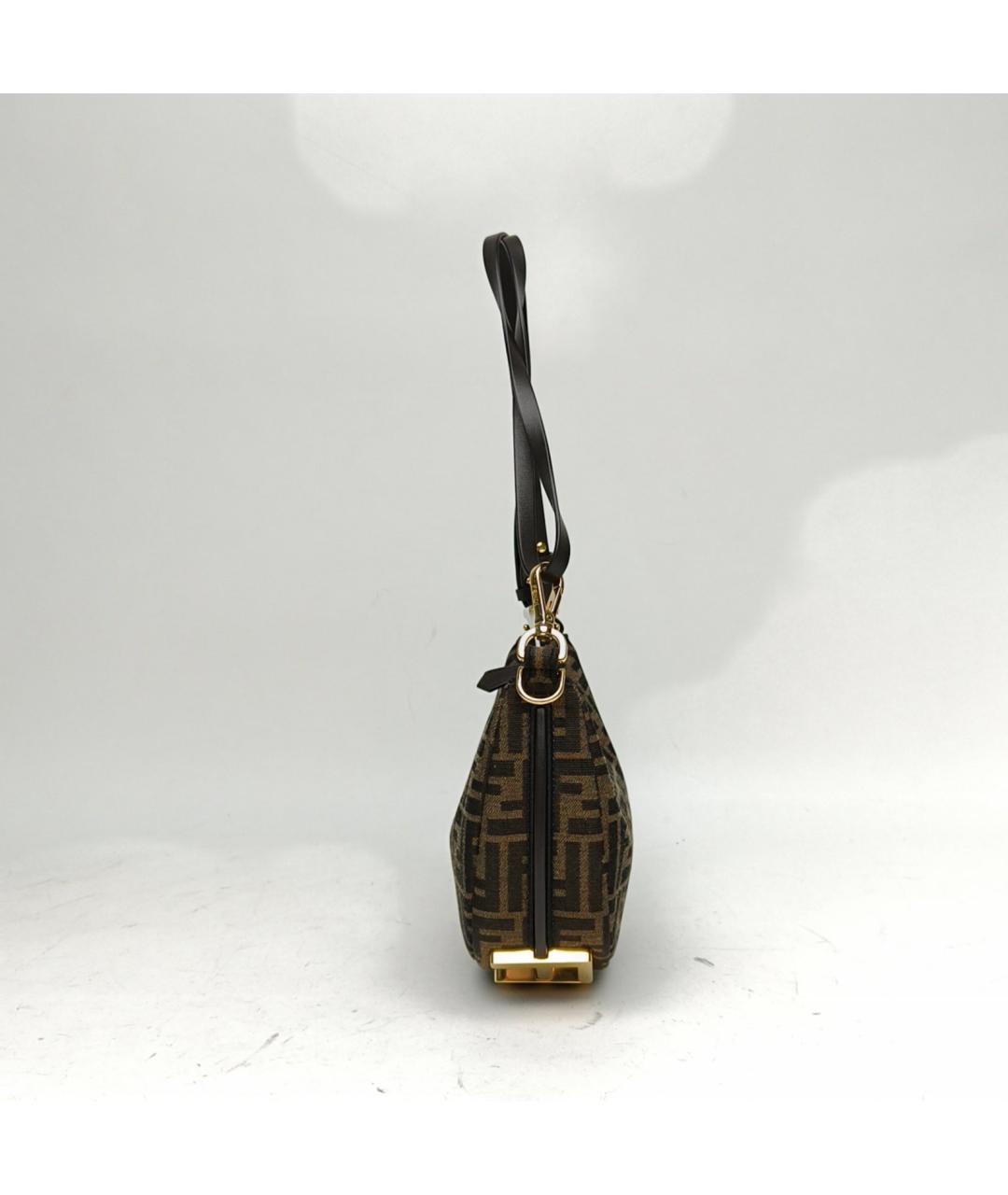 FENDI Коричневая сумка с короткими ручками, фото 3