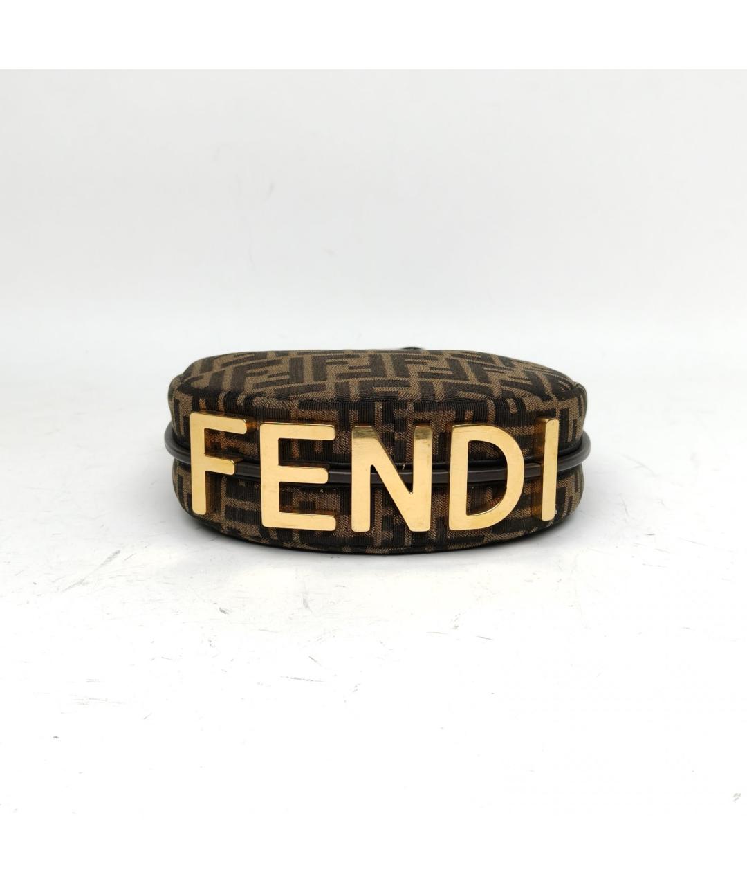 FENDI Коричневая сумка с короткими ручками, фото 6