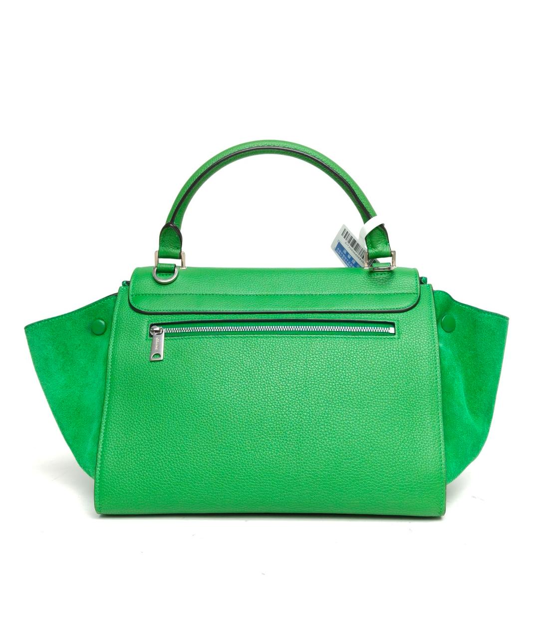 CELINE Зеленая кожаная сумка через плечо, фото 8