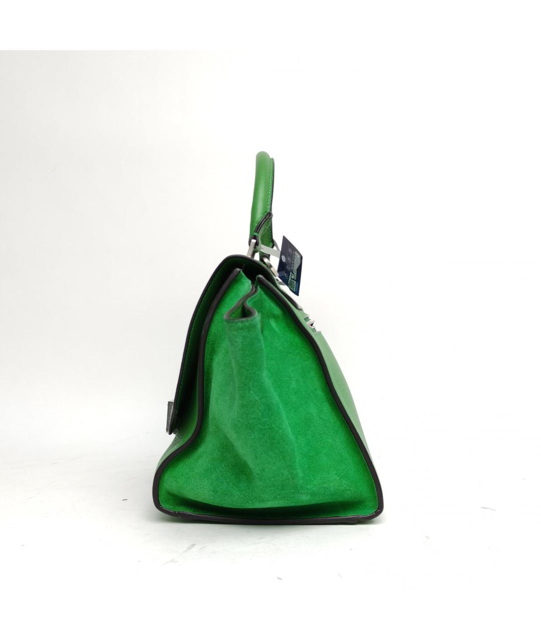 CELINE Зеленая кожаная сумка через плечо, фото 7