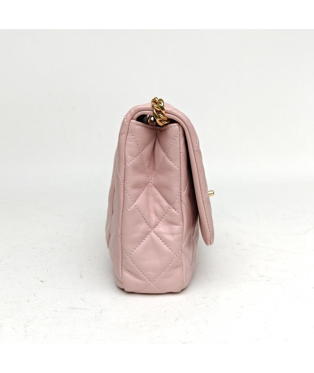 CHANEL Розовая кожаная сумка через плечо, фото 5