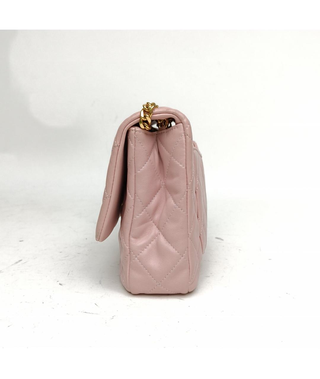 CHANEL Розовая кожаная сумка через плечо, фото 3