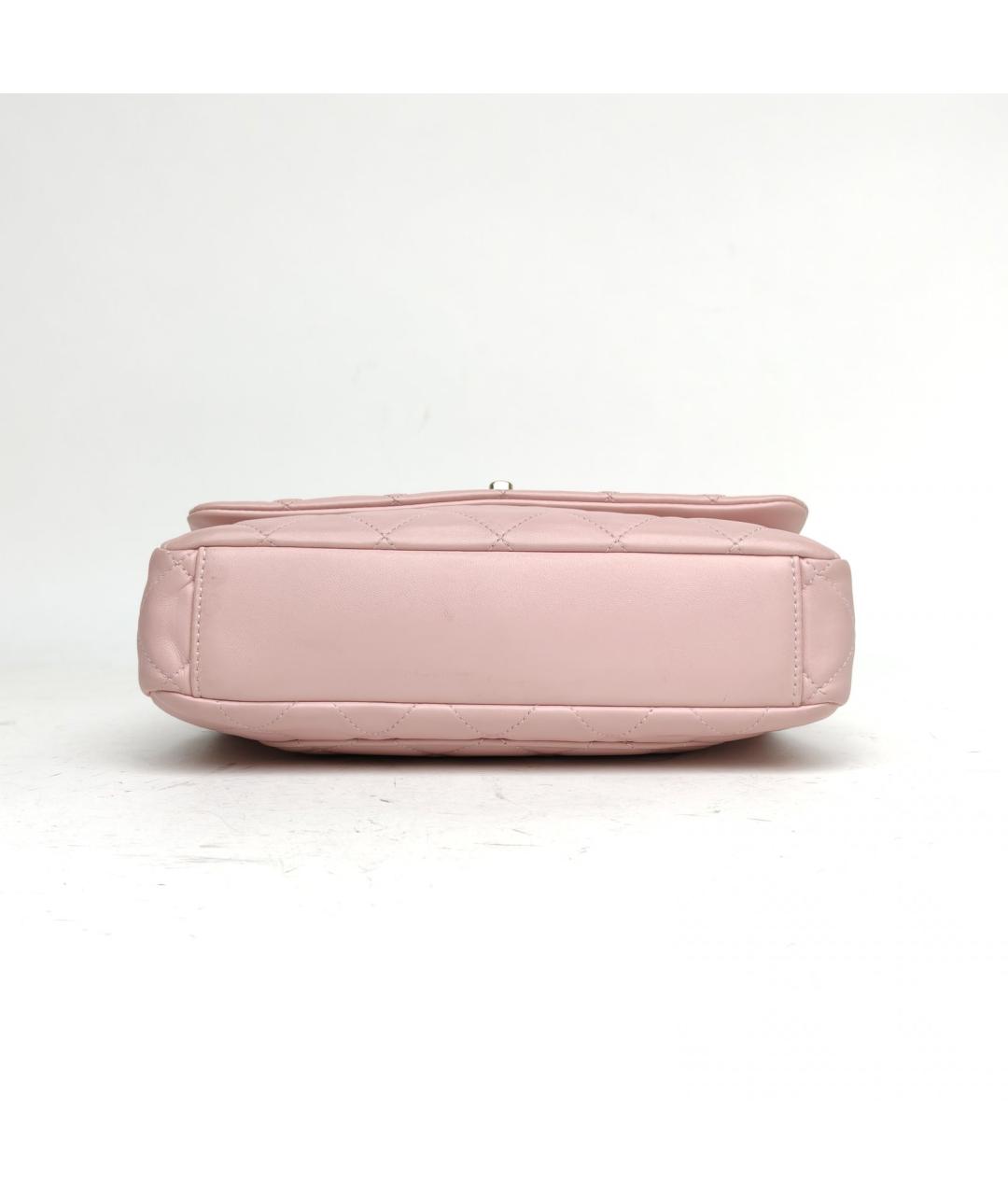 CHANEL Розовая кожаная сумка через плечо, фото 6