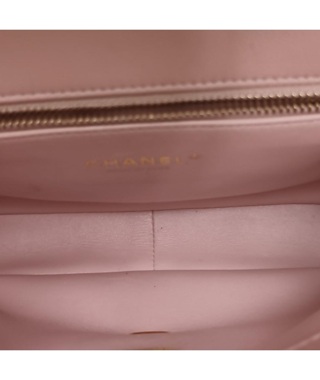 CHANEL Розовая кожаная сумка через плечо, фото 7