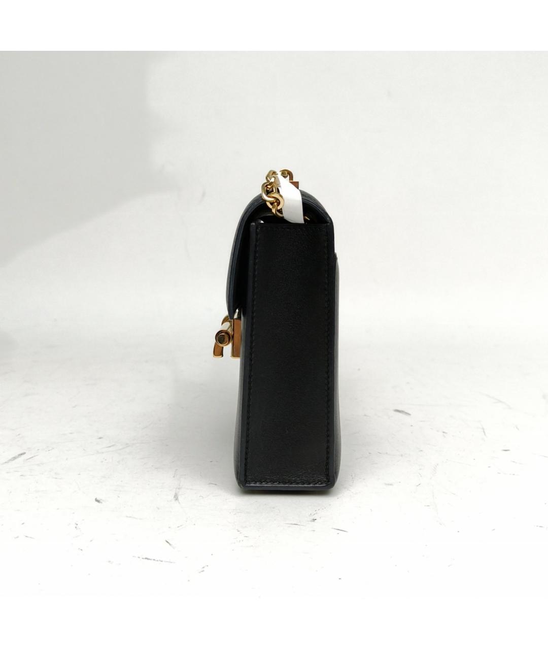 HERMES Черная кожаная сумка через плечо, фото 3