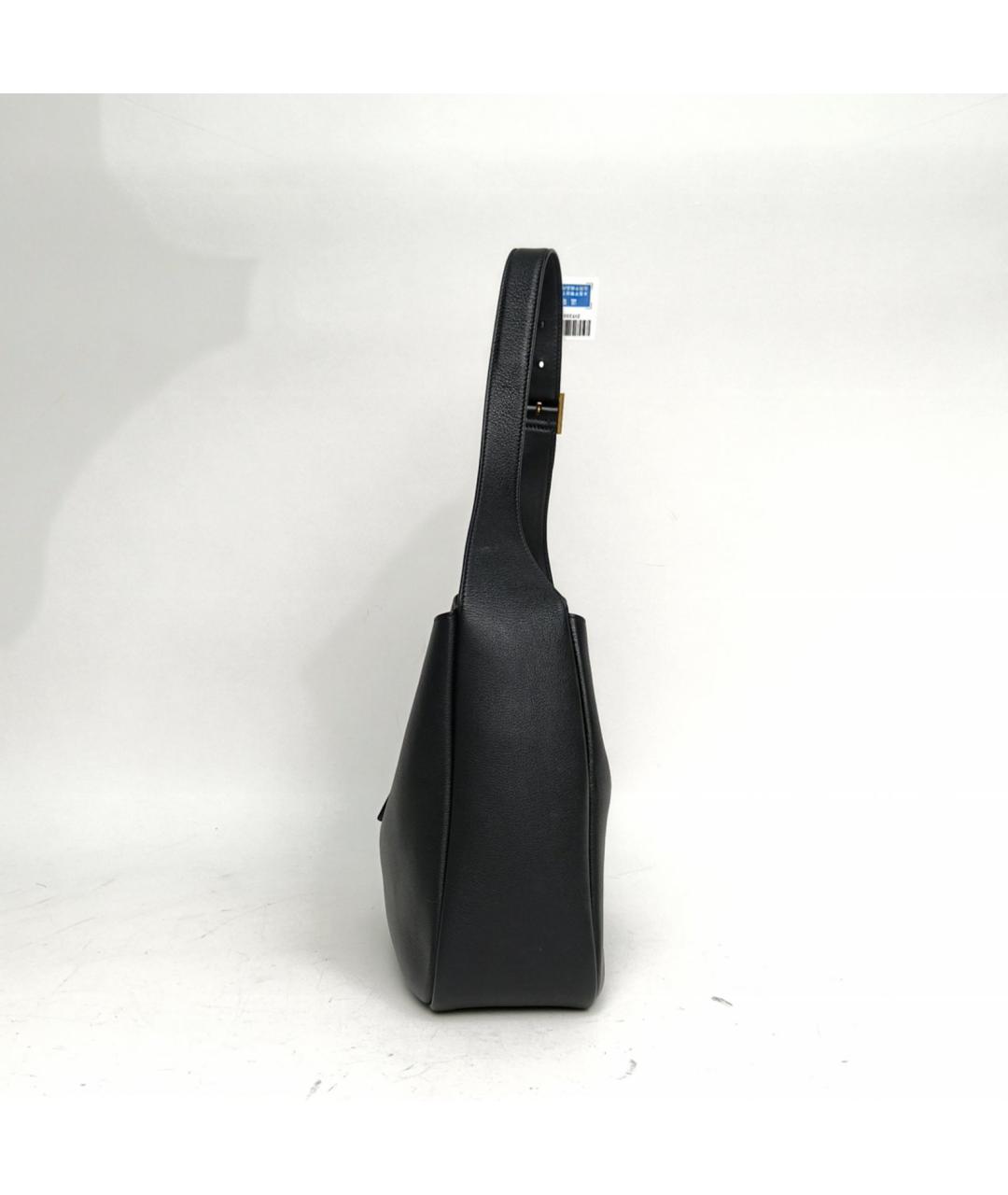 SAINT LAURENT Черная кожаная сумка через плечо, фото 3