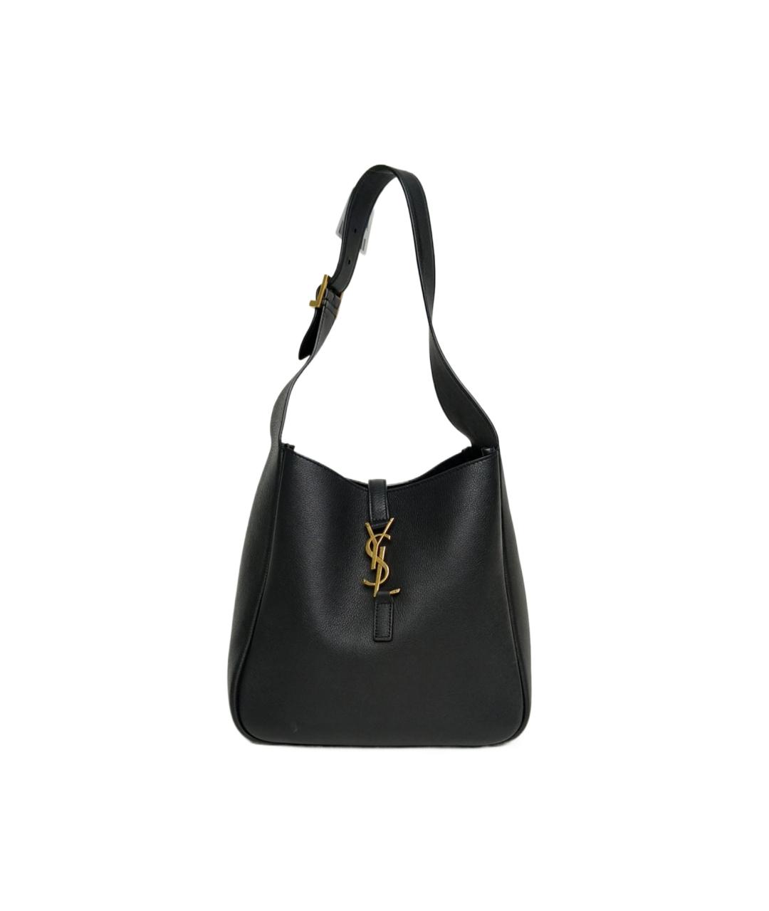 SAINT LAURENT Черная кожаная сумка через плечо, фото 1