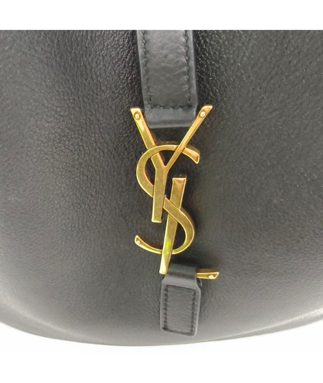 SAINT LAURENT Черная кожаная сумка через плечо, фото 7