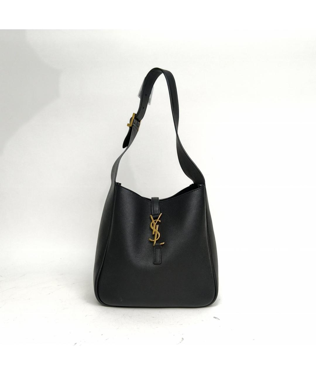 SAINT LAURENT Черная кожаная сумка через плечо, фото 2