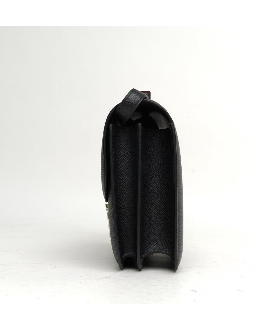 HERMES Черная кожаная сумка через плечо, фото 3