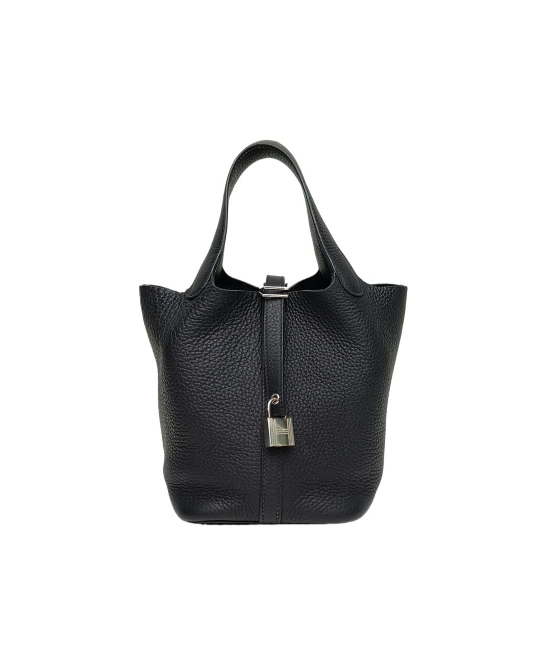 HERMES Черная кожаная сумка через плечо, фото 1