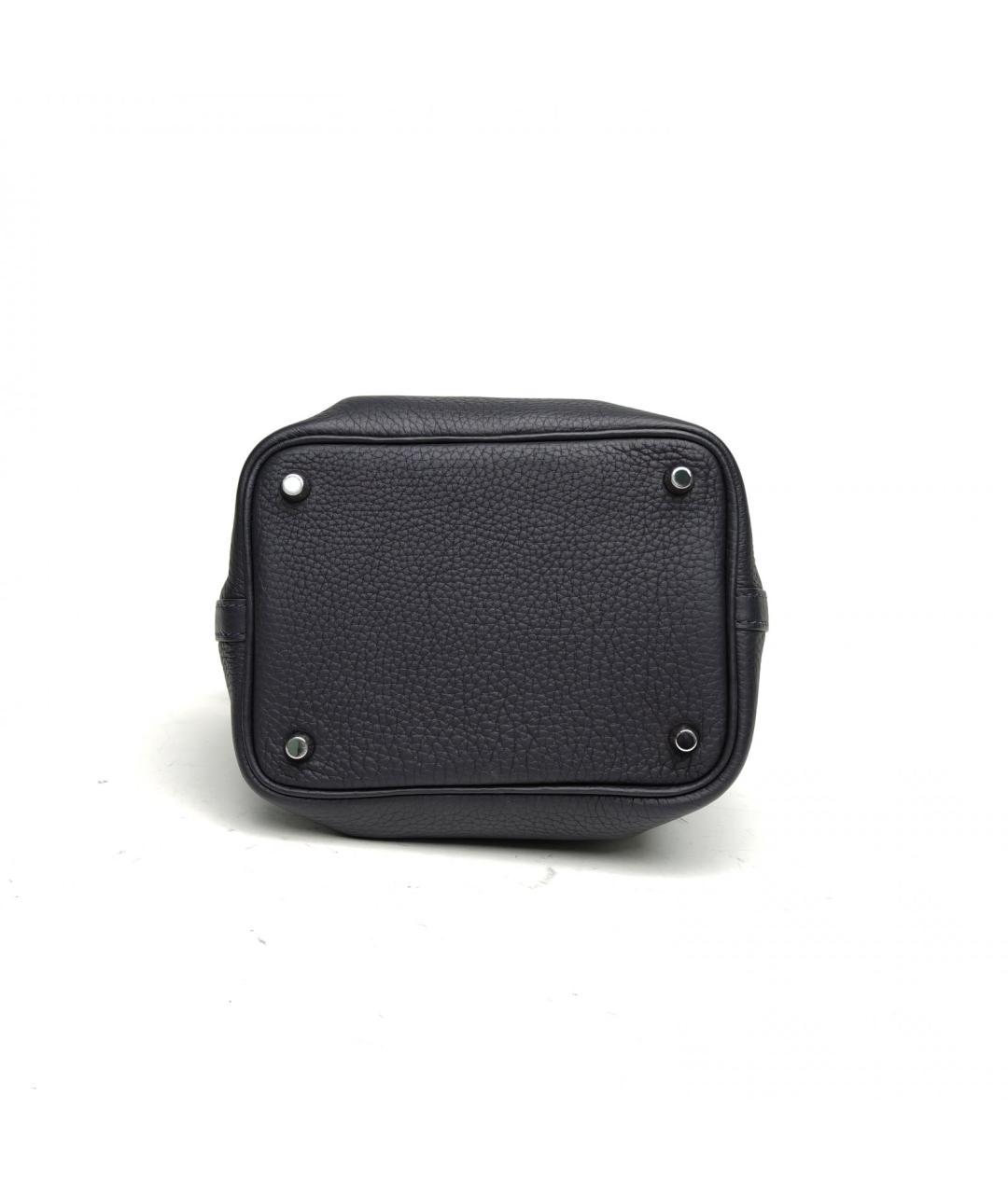 HERMES Черная кожаная сумка через плечо, фото 6