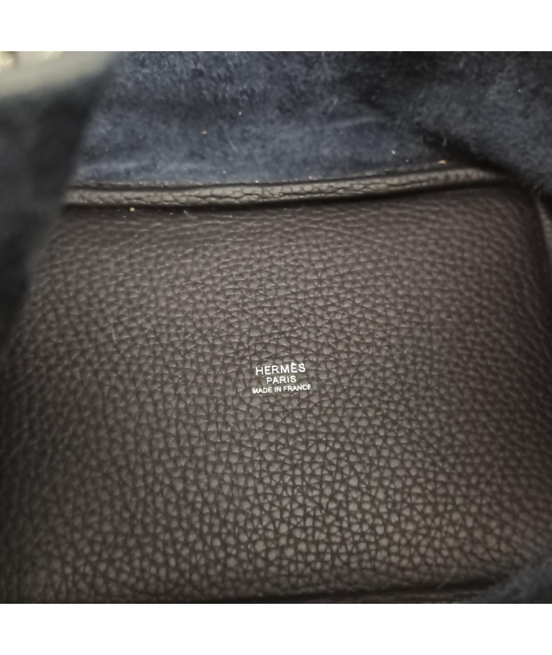 HERMES Черная кожаная сумка через плечо, фото 8