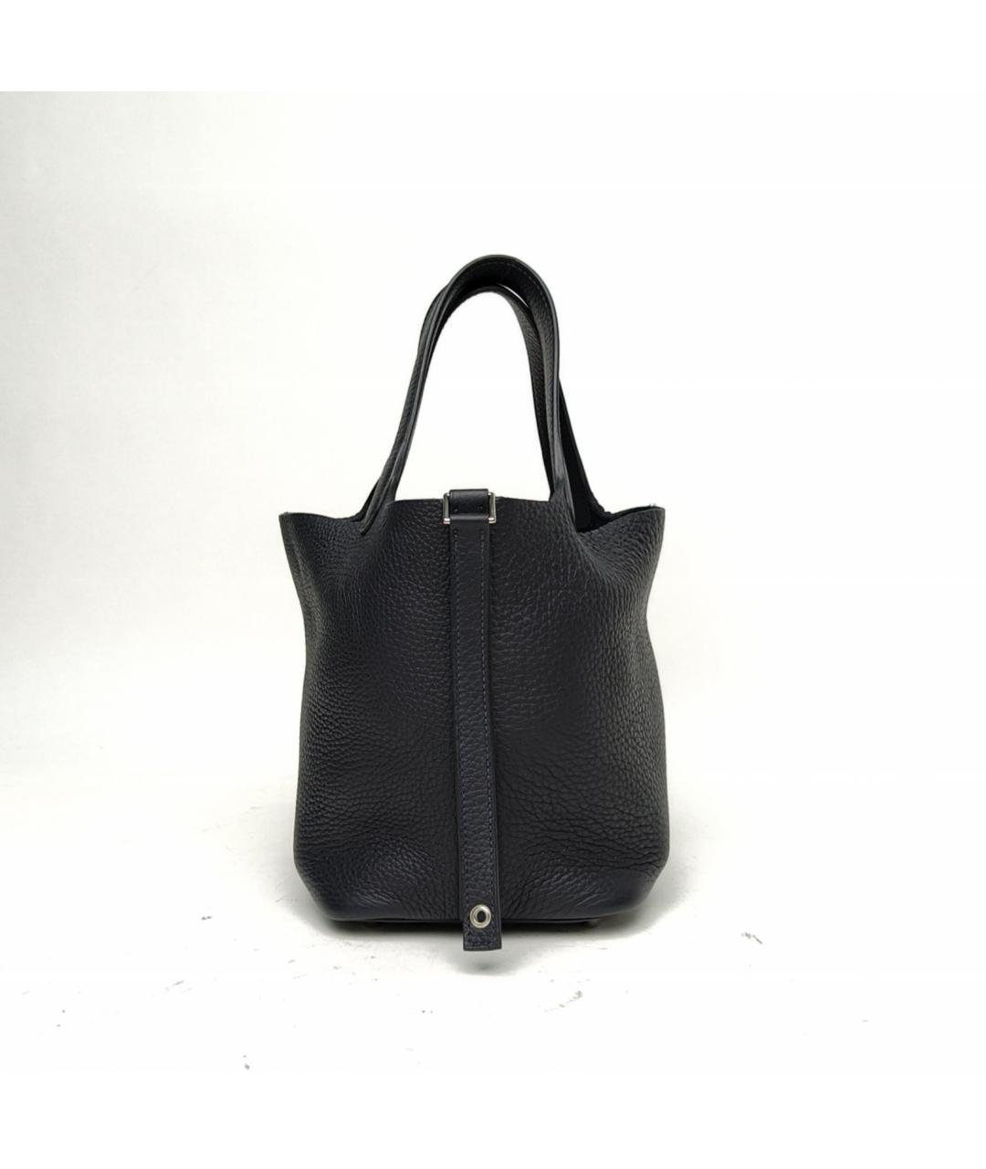 HERMES Черная кожаная сумка через плечо, фото 4