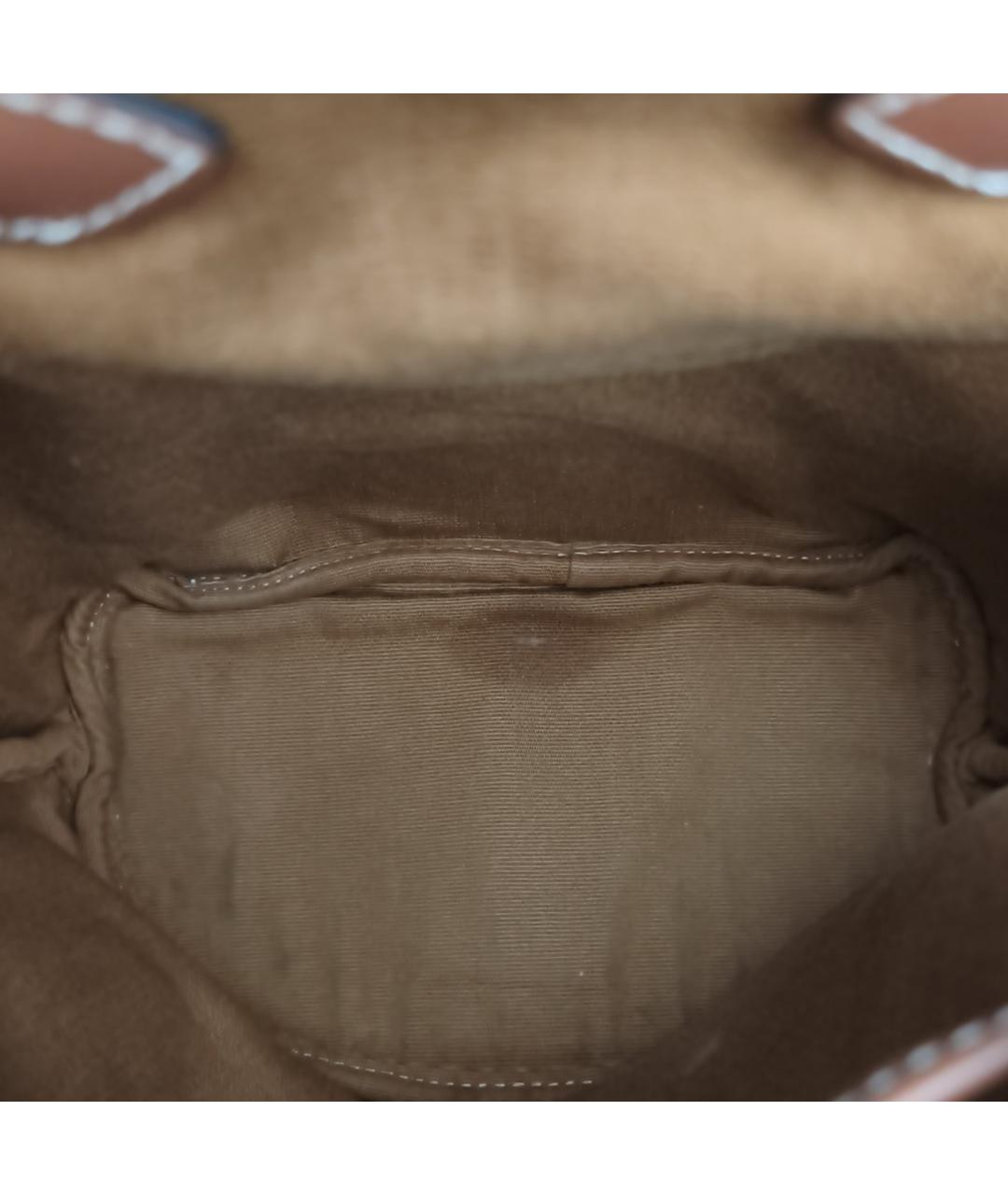 CELINE Коричневая кожаная сумка через плечо, фото 7