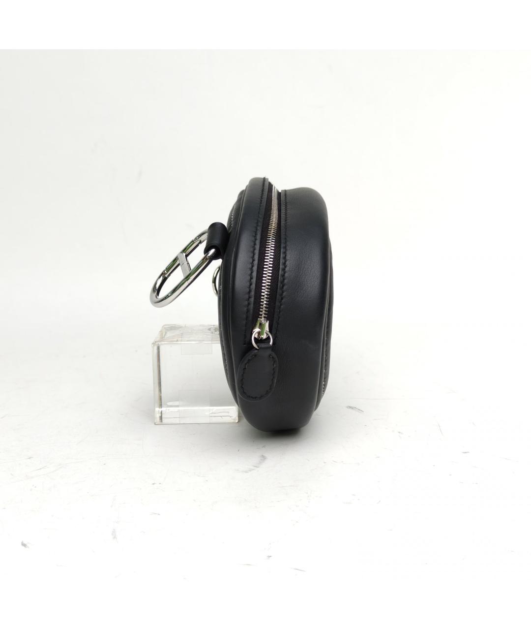 HERMES Черная кожаная сумка через плечо, фото 7