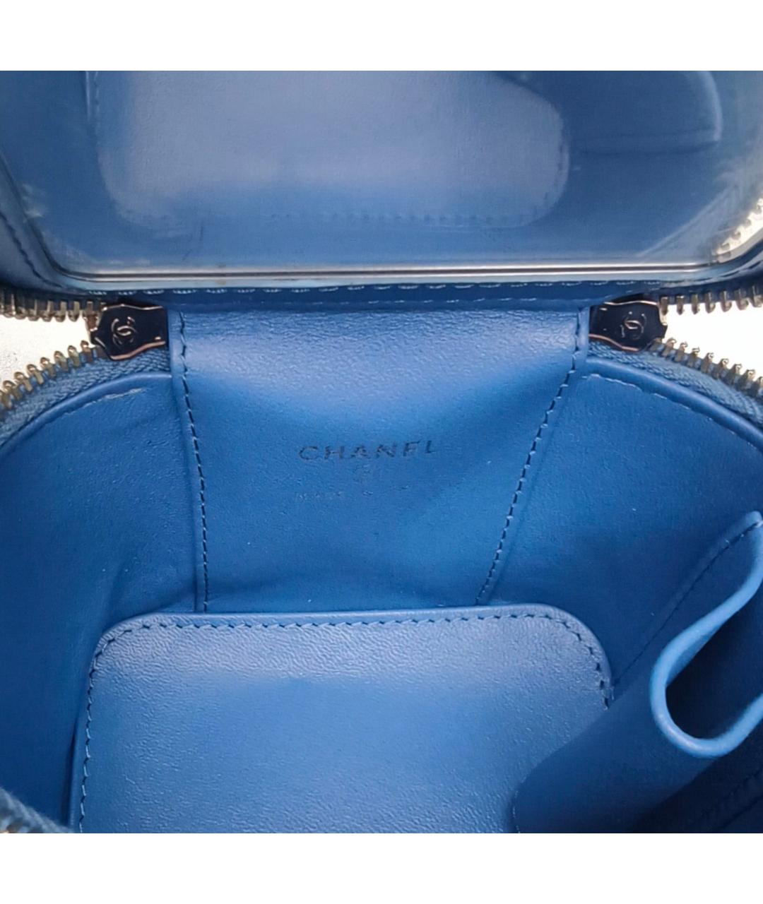 CHANEL Синяя тканевая сумка через плечо, фото 8