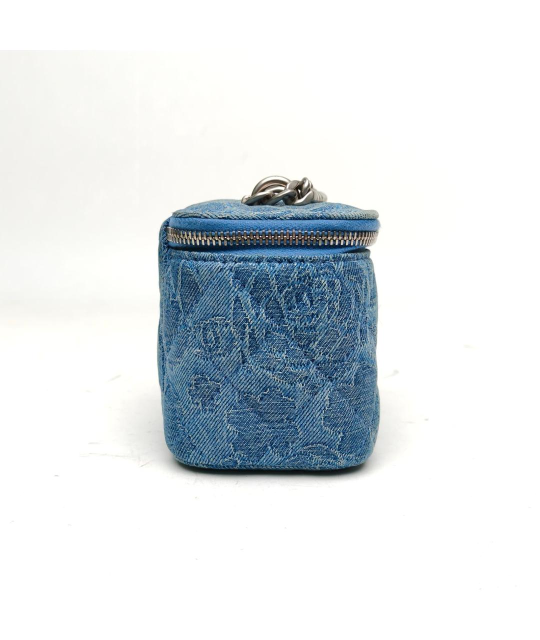 CHANEL Синяя тканевая сумка через плечо, фото 5