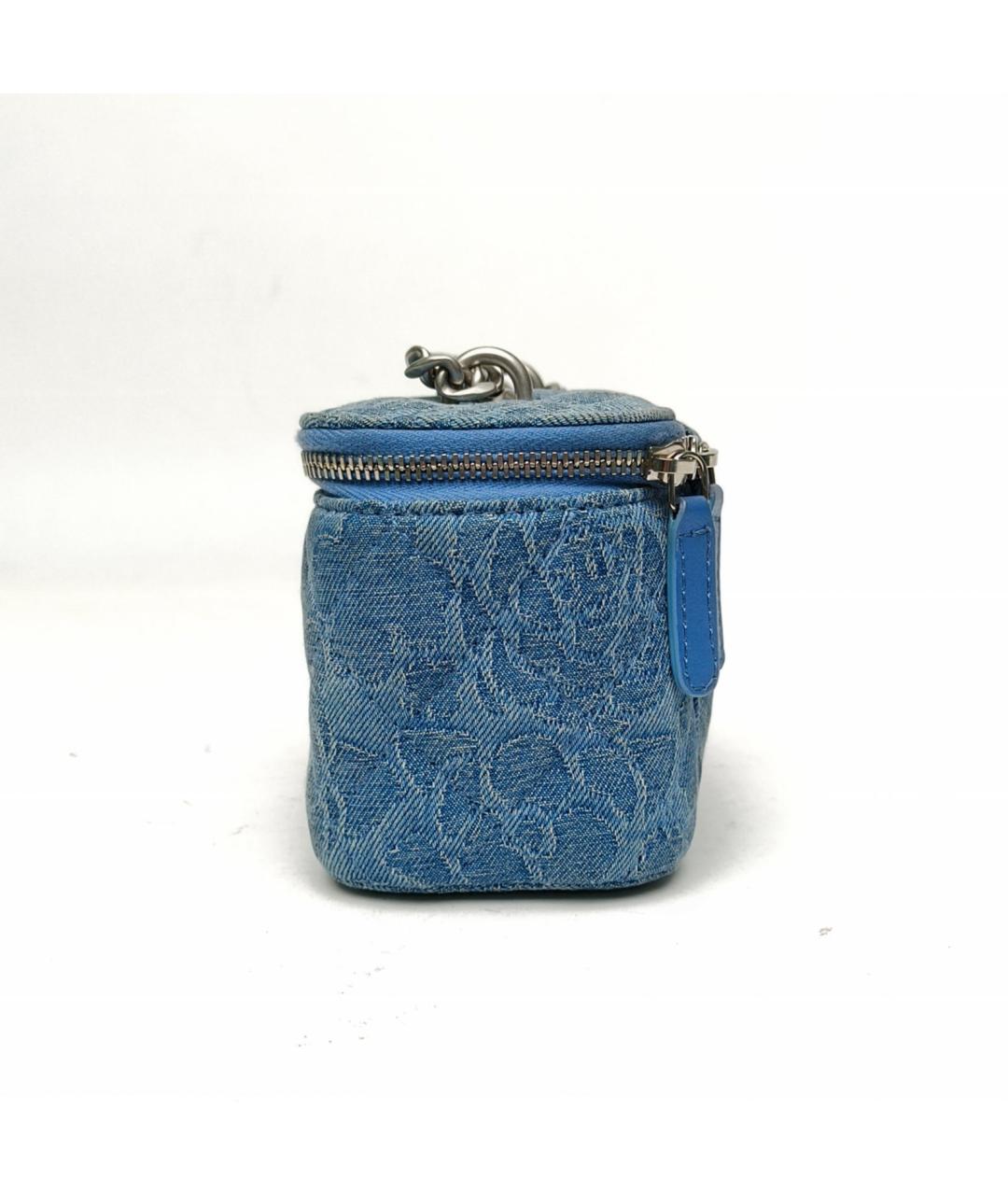 CHANEL Синяя тканевая сумка через плечо, фото 3