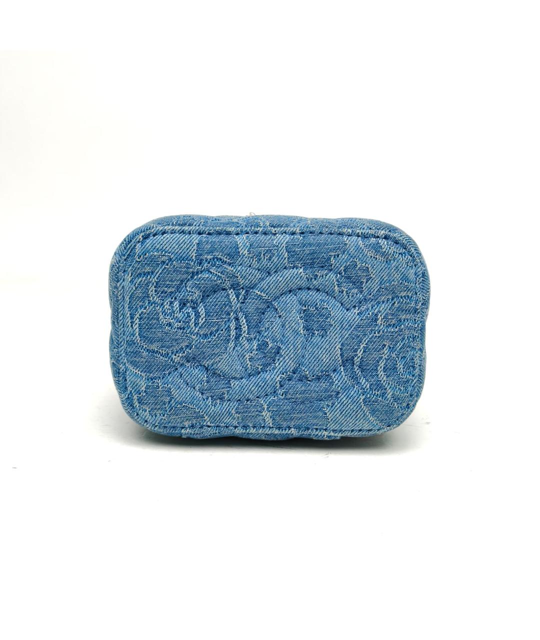 CHANEL Синяя тканевая сумка через плечо, фото 6