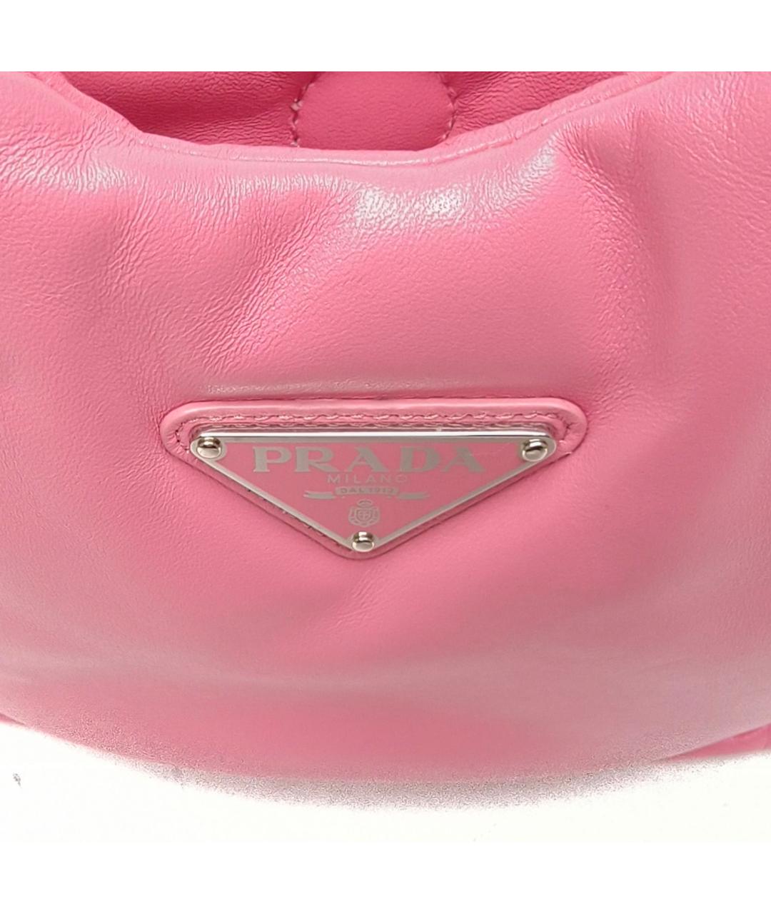 PRADA Розовая кожаная сумка через плечо, фото 7
