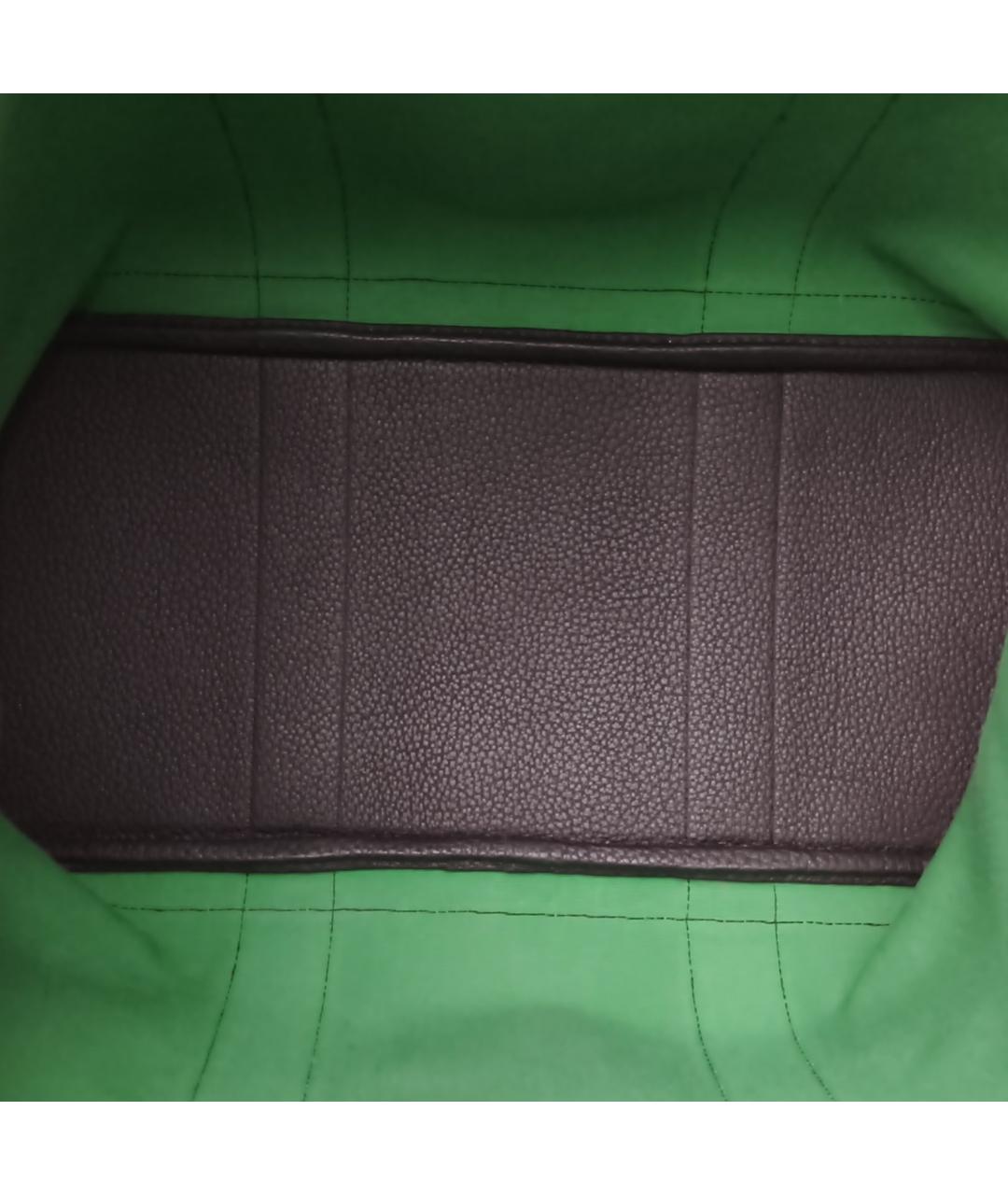 HERMES Зеленая тканевая сумка с короткими ручками, фото 8