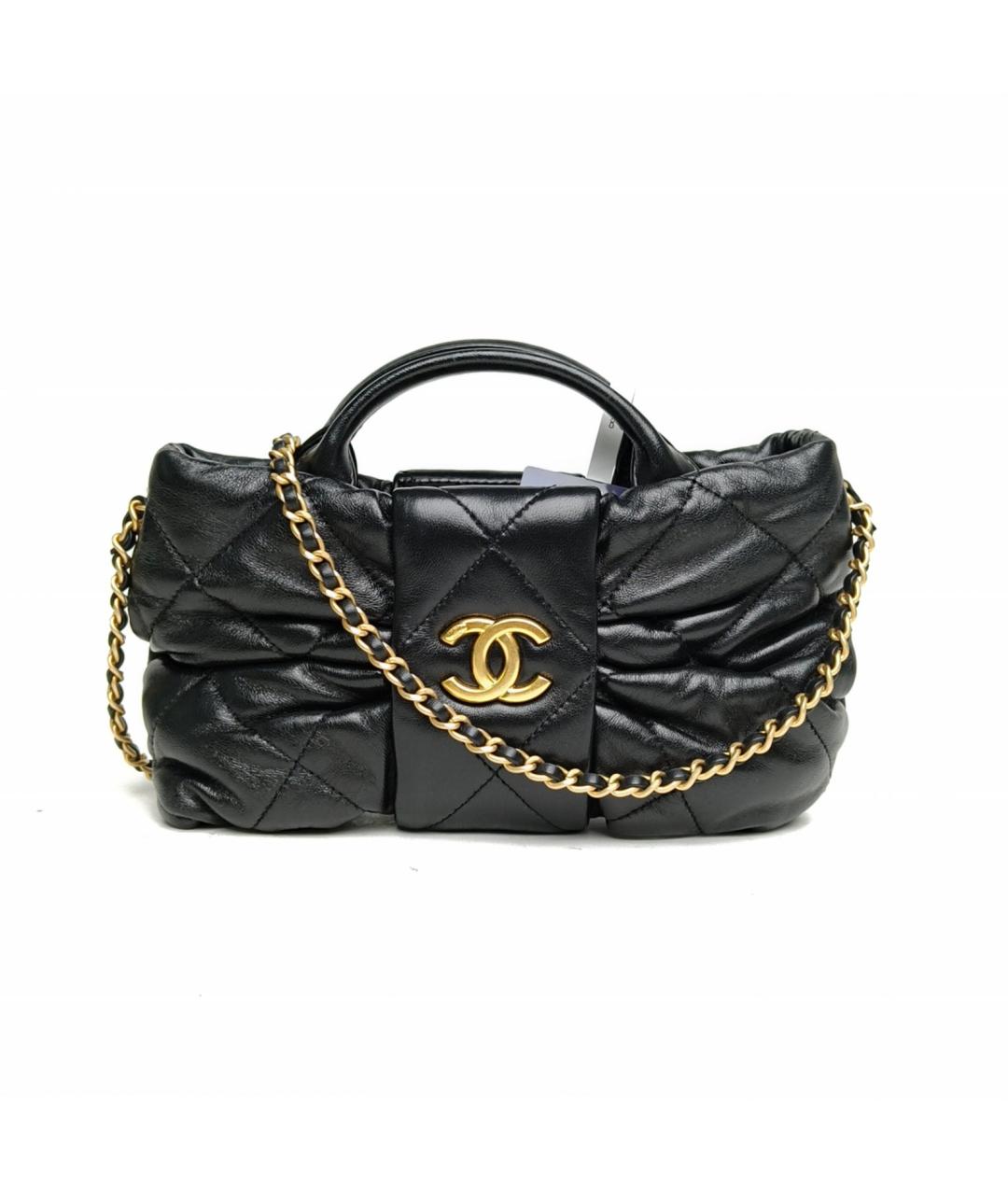 CHANEL Черная кожаная сумка через плечо, фото 2