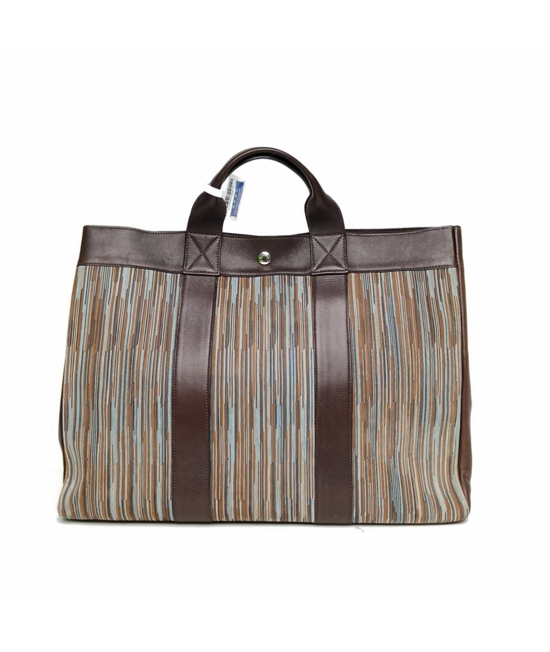 HERMES Коричневая сумка тоут, фото 4