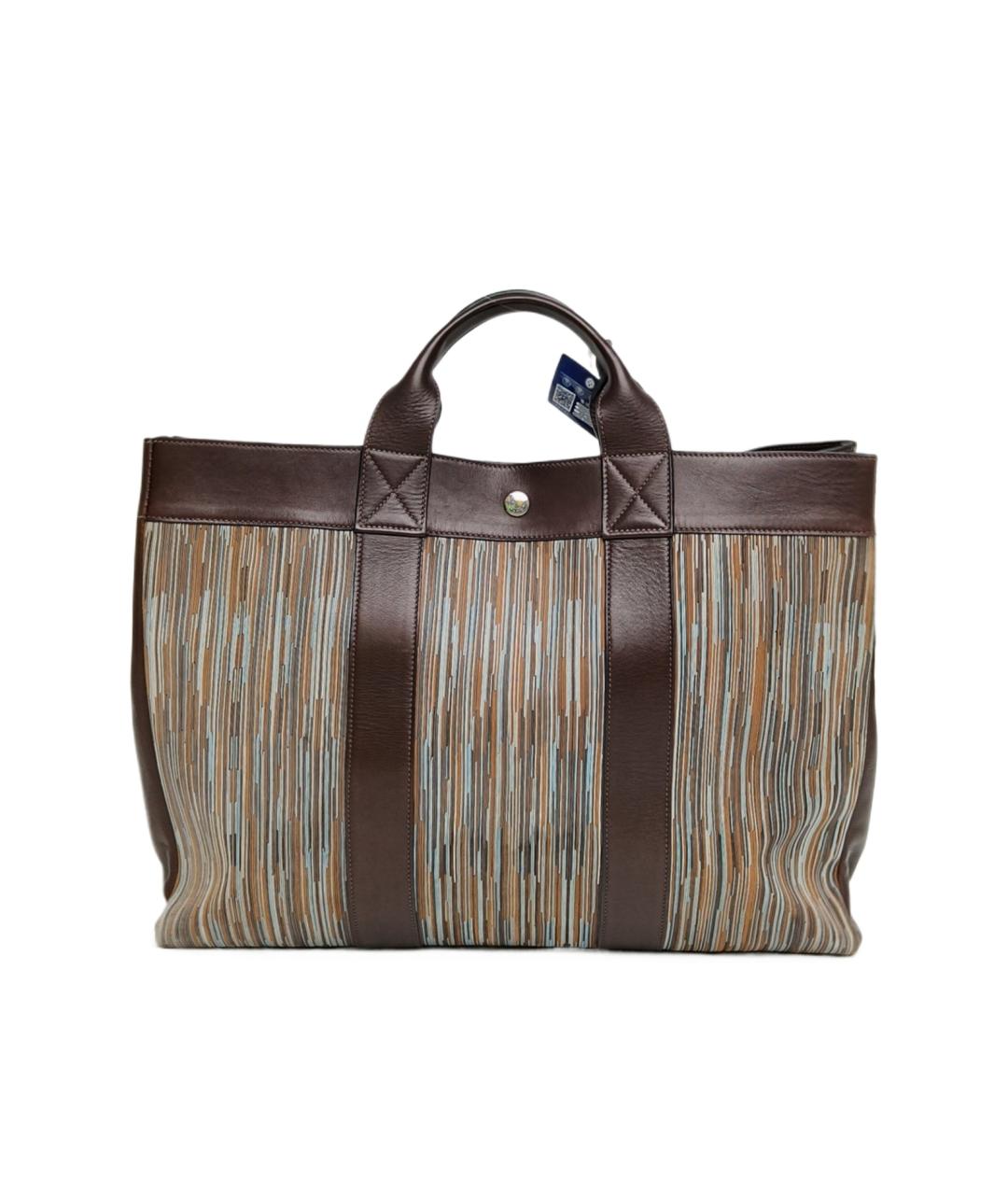 HERMES Коричневая сумка тоут, фото 10