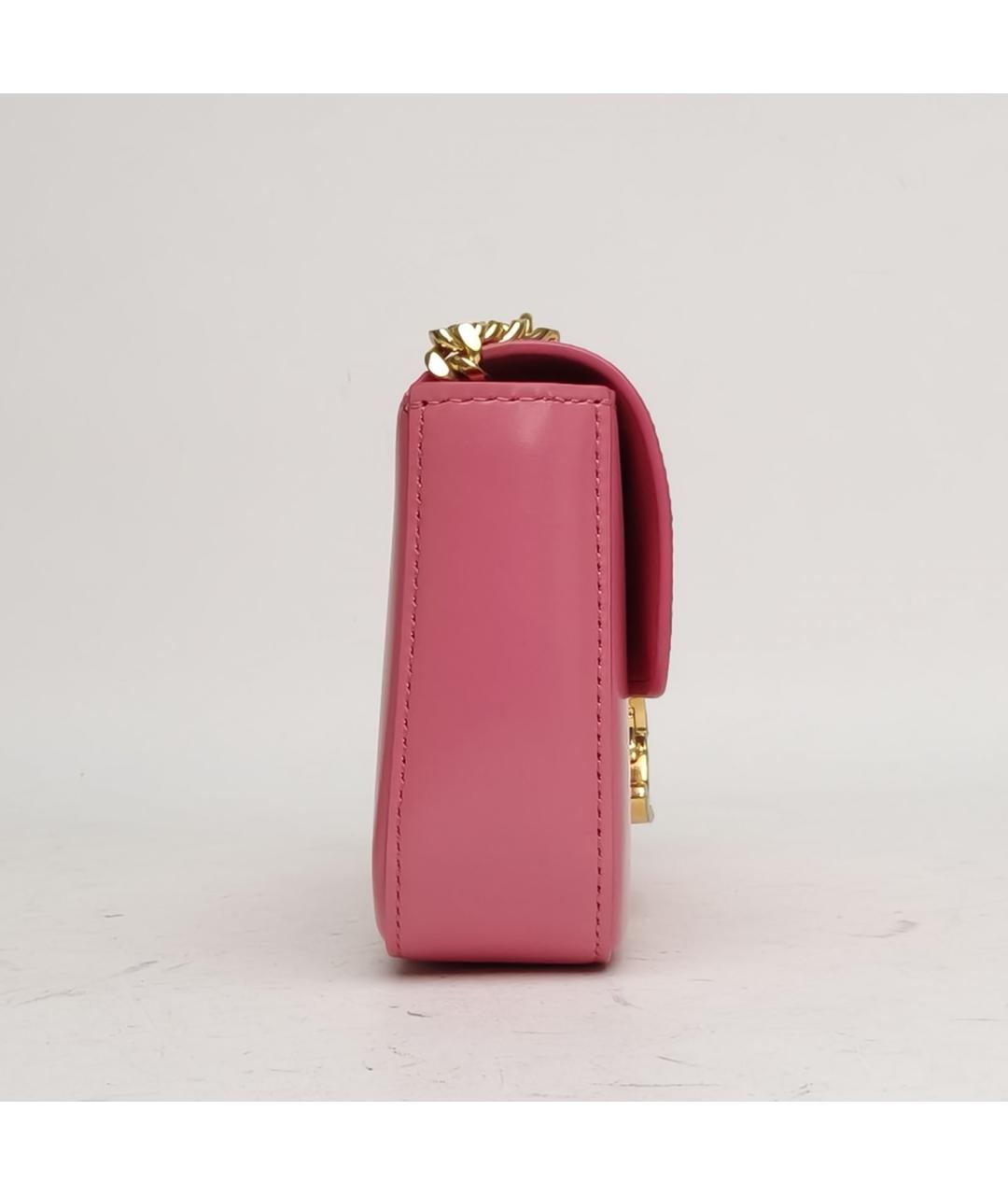 CELINE Розовая кожаная сумка через плечо, фото 5