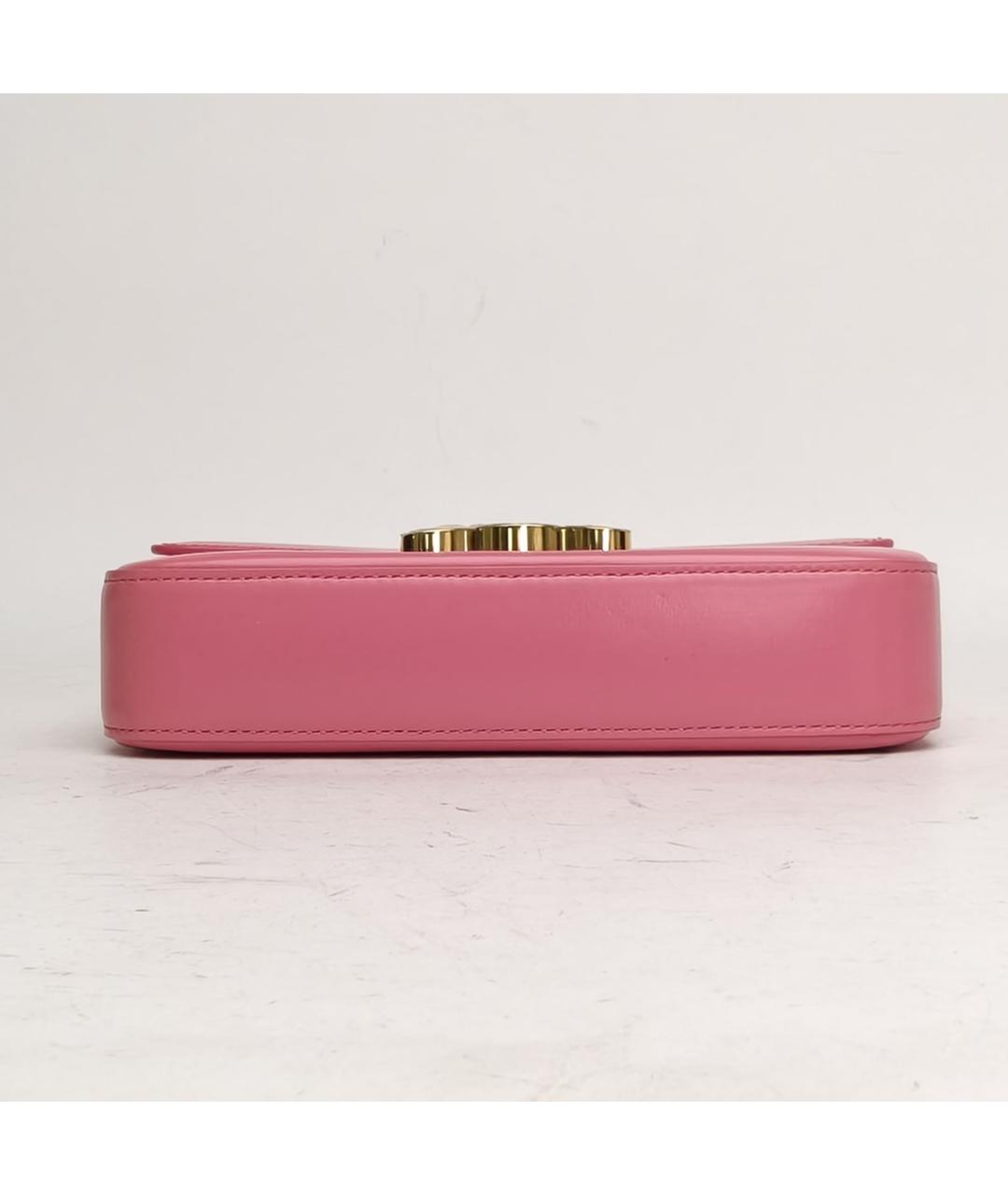 CELINE Розовая кожаная сумка через плечо, фото 6