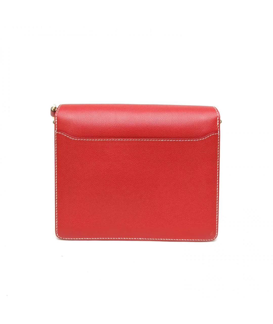 HERMES Красная кожаная сумка через плечо, фото 4