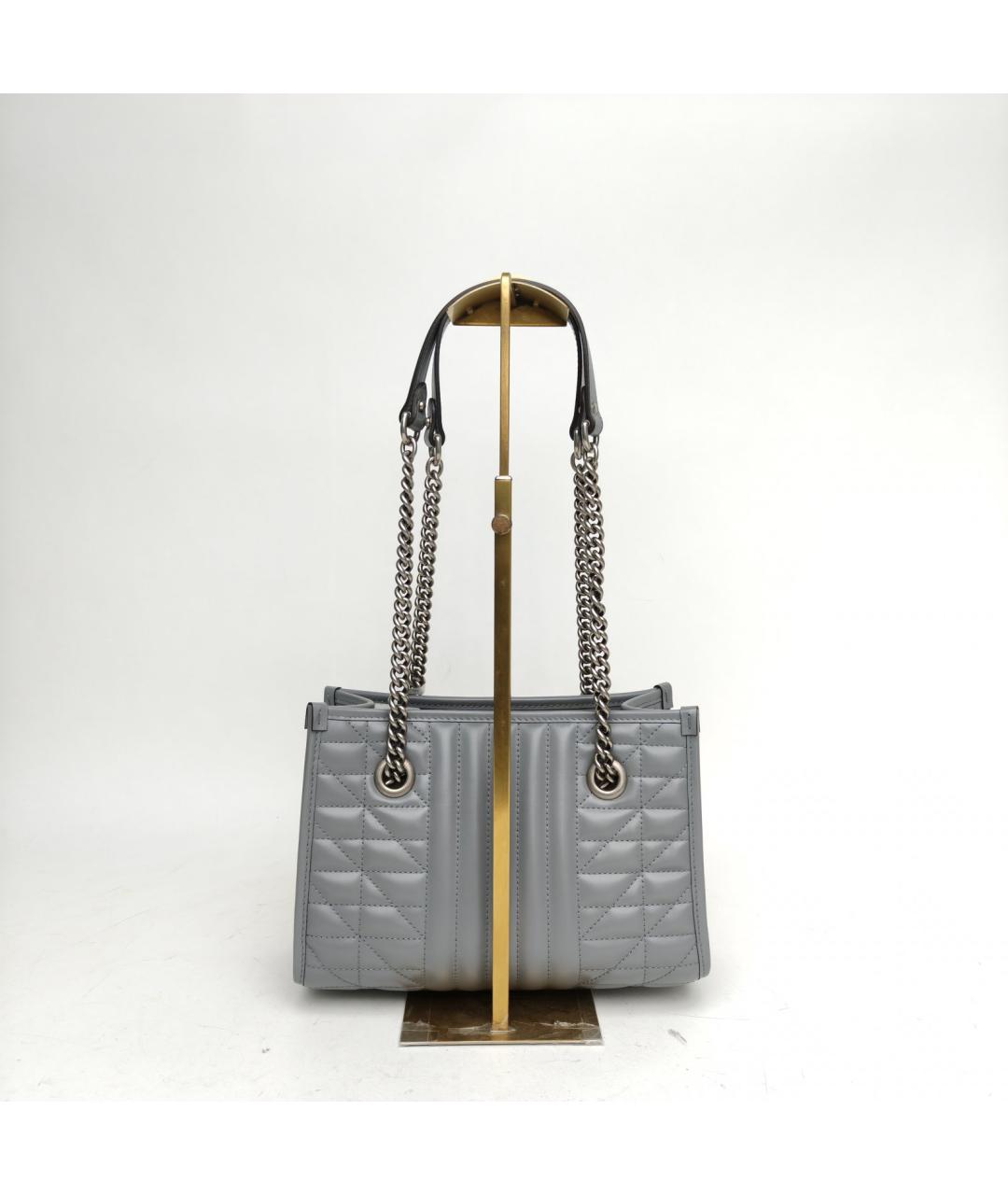 GUCCI Серая кожаная сумка через плечо, фото 5