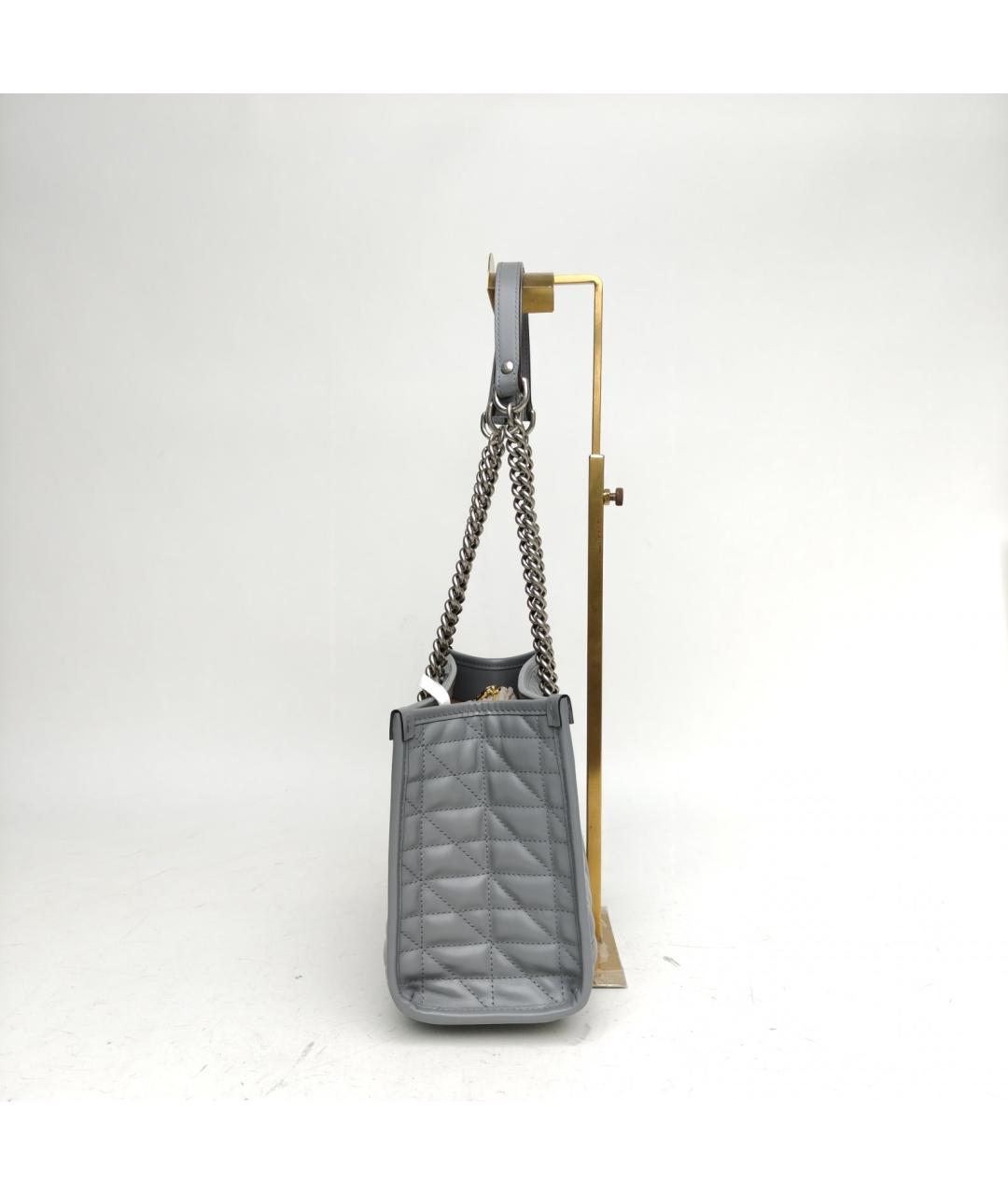 GUCCI Серая кожаная сумка через плечо, фото 4