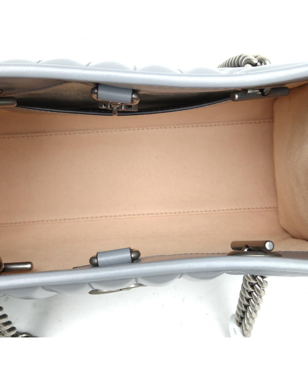 GUCCI Серая кожаная сумка через плечо, фото 9