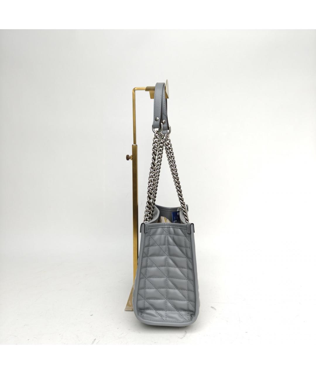 GUCCI Серая кожаная сумка через плечо, фото 6