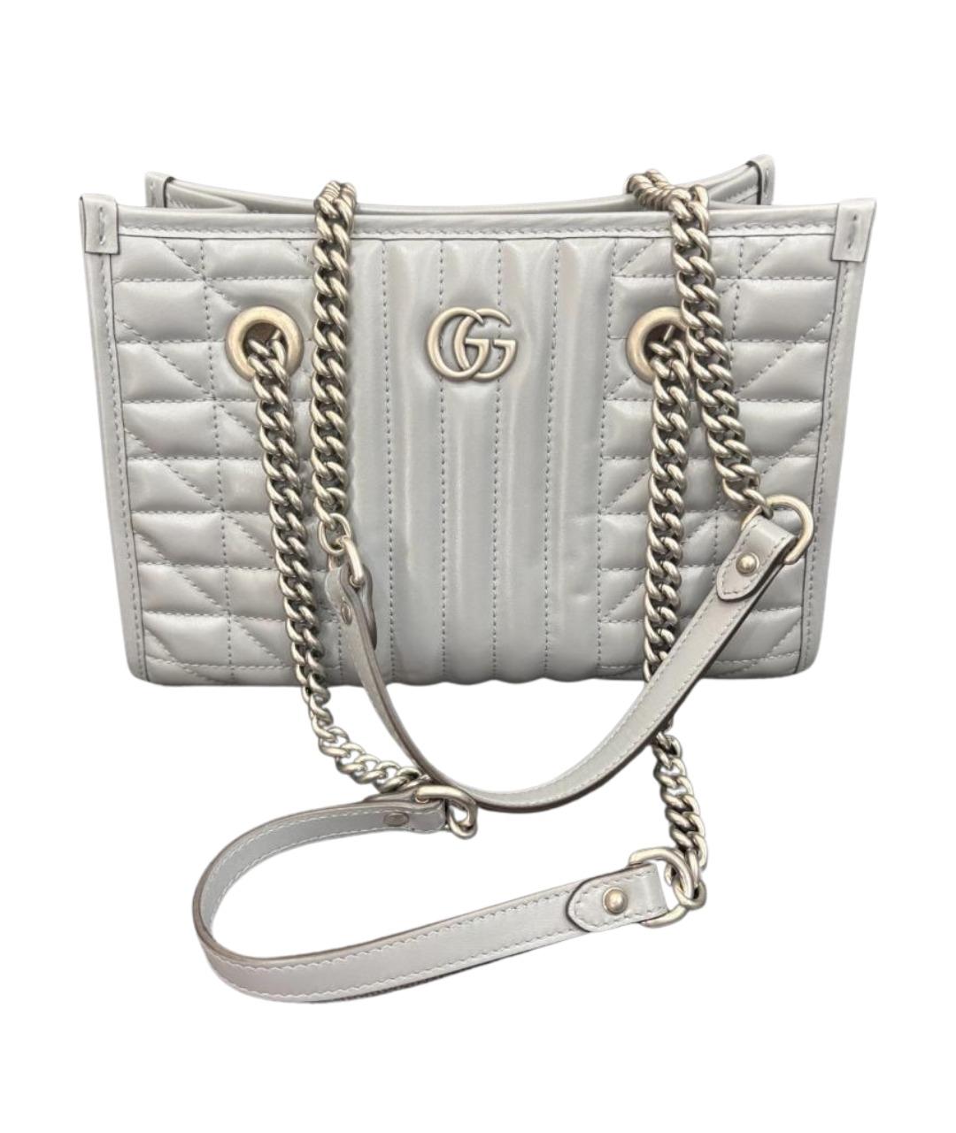 GUCCI Серая кожаная сумка через плечо, фото 1